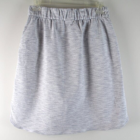 Lululemon On The Fly Wee Are From Space Nimbus Battleship Grey Mini Skirt 8 - Picture 3 of 5